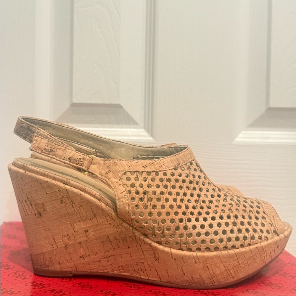 Van Eli Cork Strap Wedges